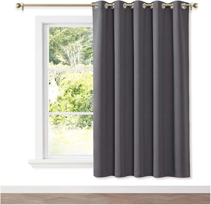 NICETOWN Blackout Wide Blinds for Sliding Door, Insulated Noise Reduction Drapes by NICETOWN