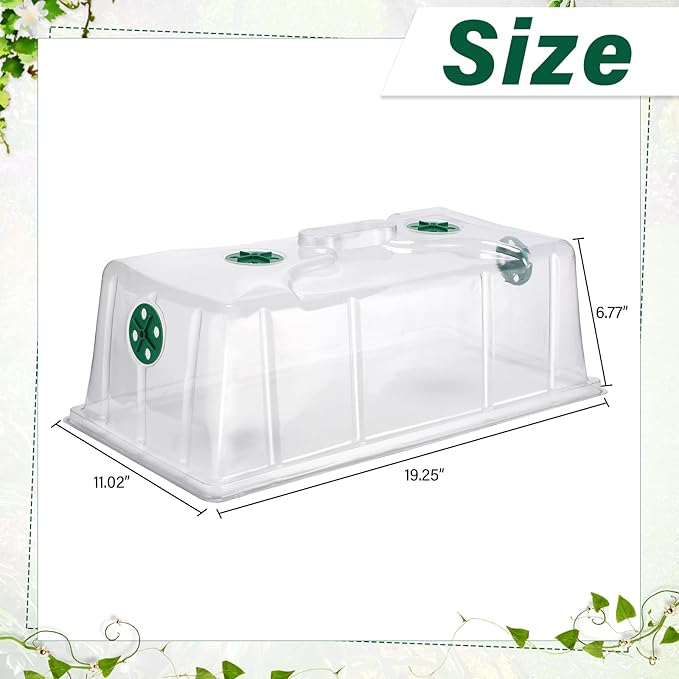 Foaincore 10 Packs 7'' Tall Humidity Vented Domes 1020 Flat Trays Cover Clear - Image 2