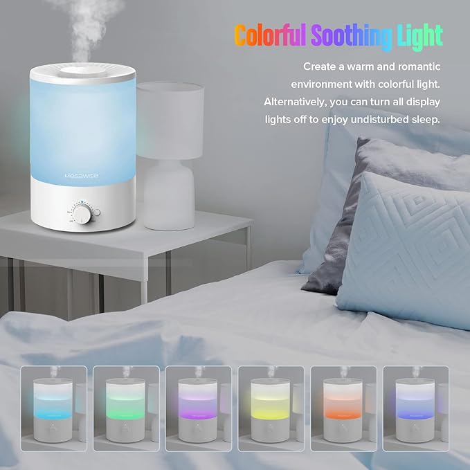 MegaWise Healthy Top-Refill Cool Mist Humidifiers - Image 5