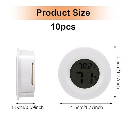 10 Pack Mini Hygrometer Thermometer - Image 7