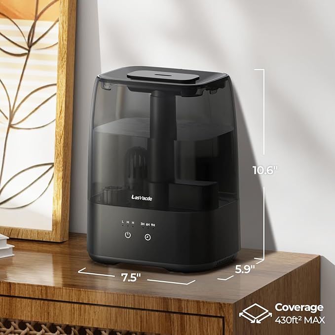 Top Fill Humidifiers for Bedroom, 4.0L Tank Cool Mist Humidifiers for Large Room - Image 2