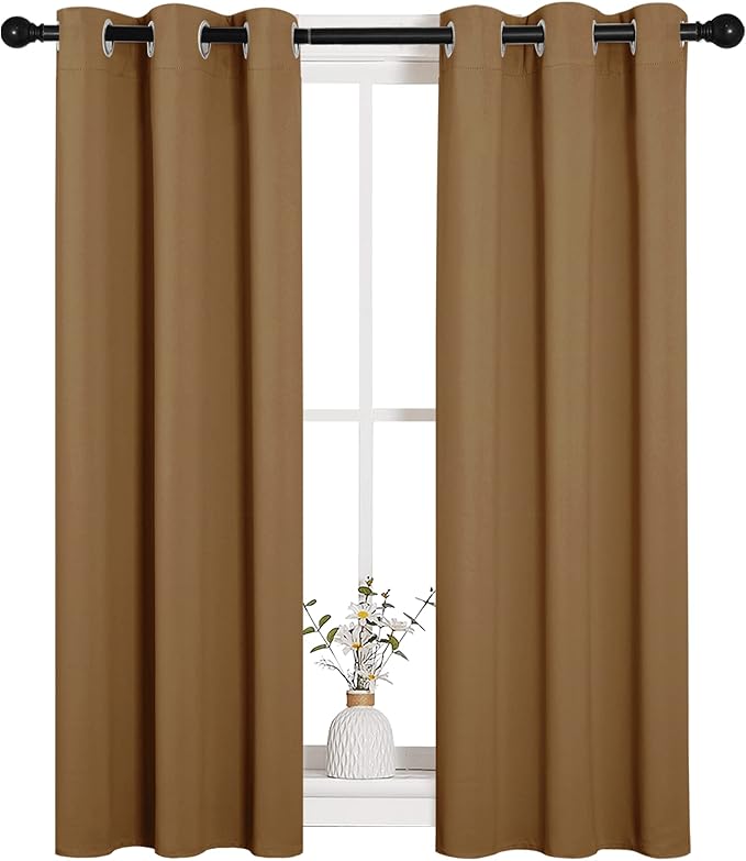 NICETOWN Sleek Blackout Curtains 45 inches Length - Image 2