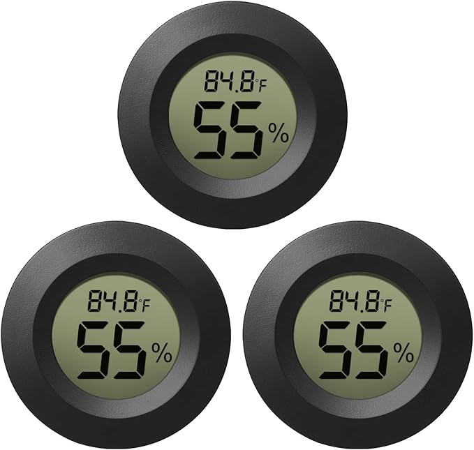 EEEKit Hygrometer Thermometer, 3 Pack LCD Monitor Indoor Humidity Meter by EEEkit