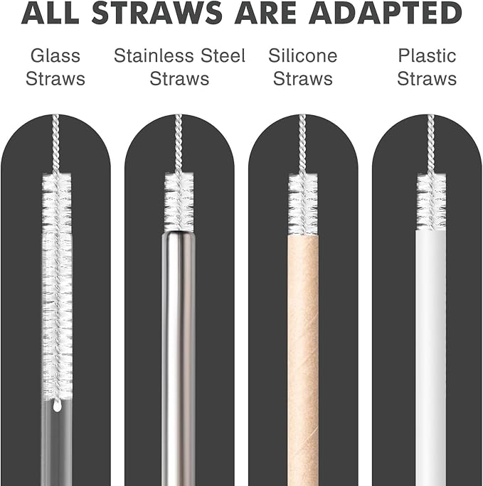 8 Inch Straw Cleaning Brush, Pipe Cleaner, Water Fume Cleaner, Glass Pipe - Image 3