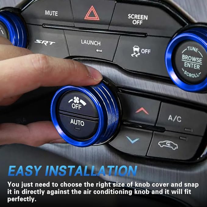 3PCS Air Conditioner Switch Button Knob Cover, Auto Accessories Climate Control - Image 5