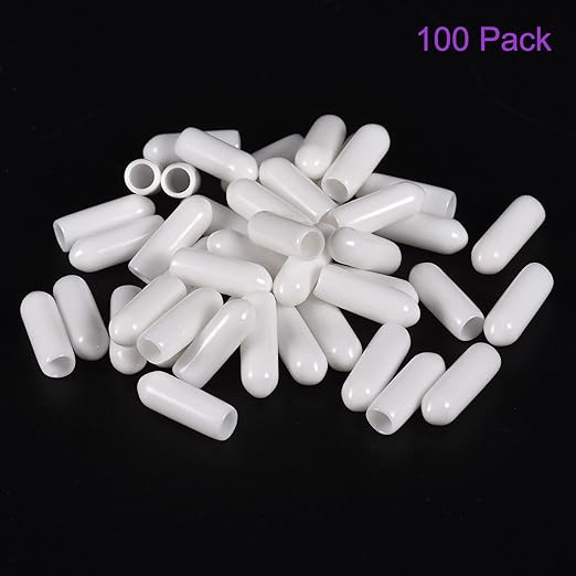DMiotech 100 Pack 4mm ID White Screw Thread Protectors Rubber End Caps Bolt - Image 6