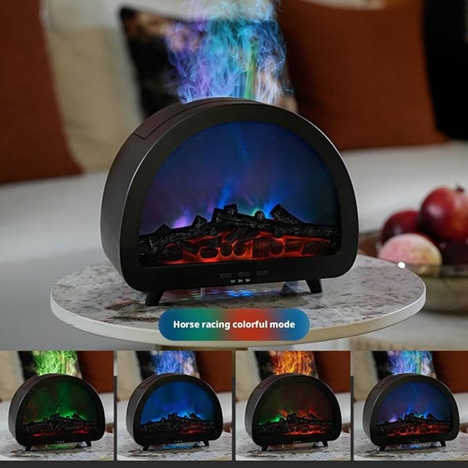 Fireplace Flame Air Diffuser Humidifier, 12 Colors Aromatherapy Essential Oil - Image 9