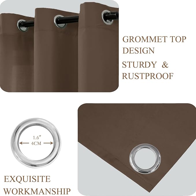 L.Z.E Brown Light Filtering Curtains - Image 4