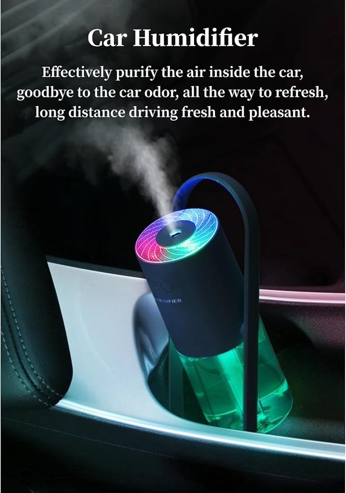 Portable Mini Humidifier, Compact 360° Rotating Cool Mist Air Humidifier - Image 7