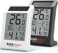 BaldrTherm Room Thermometer Indoor Humidity Meter, Solar-Powered 3.2'' Large by BaldrTherm