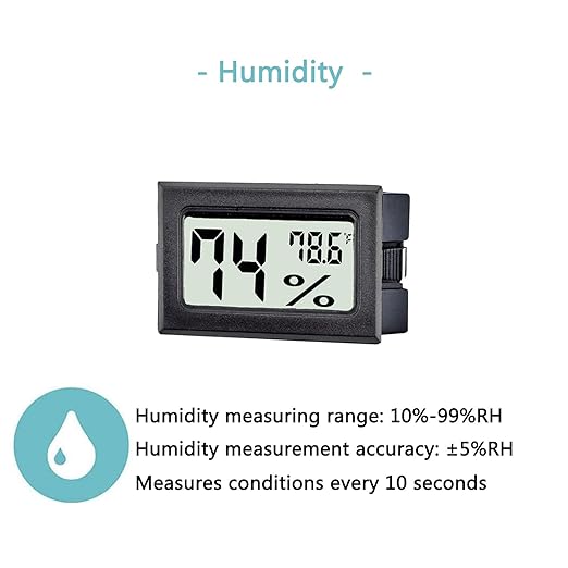 6 Pack Mini Digital Thermometer Hygrometer, Indoor Temperature and Humidity - Image 3