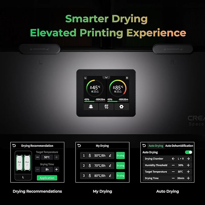 Creality Upgraded Filament Dryer 4 Spools, Space Pi X4 Filament Storage Box - Image 8