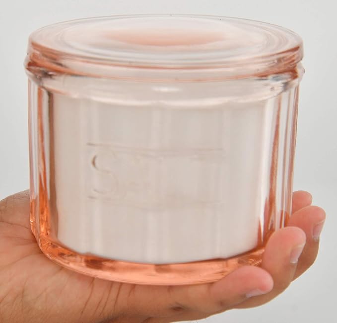 HOME-X Depression Style Pink Glass Salt Cellar - Image 8