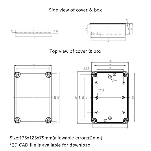 Junction Box, 6.9"x 4.9"x 3" Outdoor Electrical Box - Image 8