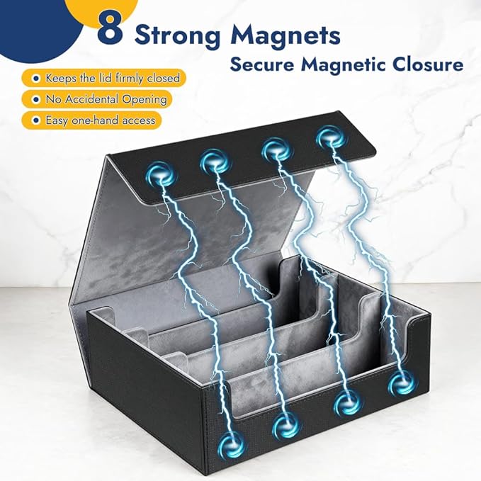 Shintop Card Storage Box for 1800+ Trading Cards, Deck Organizer Case - Image 5