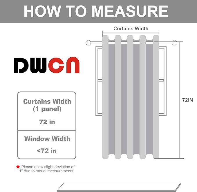 DWCN Blackout Curtain Panel for Bedroom - Image 2