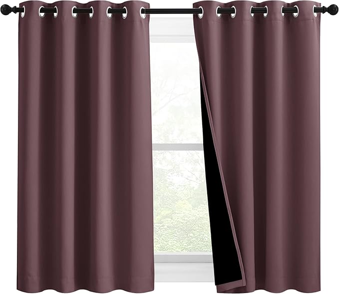 NICETOWN Warm Curtains for Winter, Bedroom Full Blackout Curtain Panels by NICETOWN