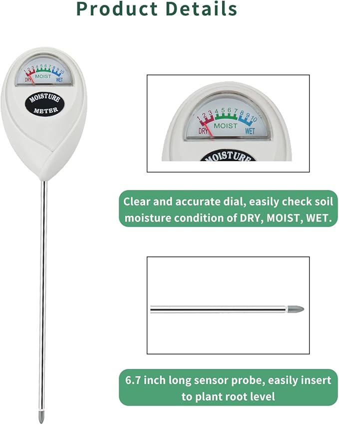Soil Moisture Meter, 2 Pack Soil Moisture Monitor - Image 4