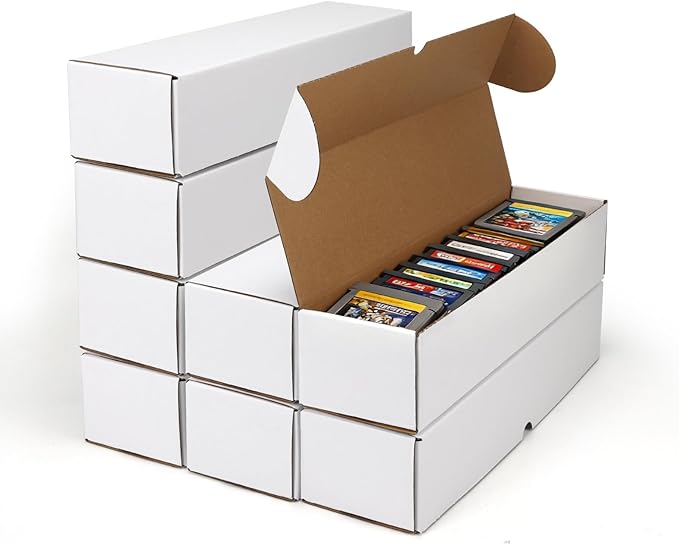 Bulk 600 Capacity Trading Cards Storage Box, in Total 25 Pack Brown White - Image 4