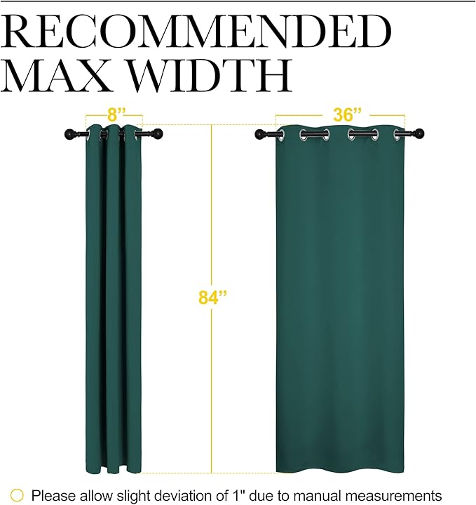 NICETOWN Christmas Thermal Insulated Solid Grommet Blackout Curtains/Drape - Image 6