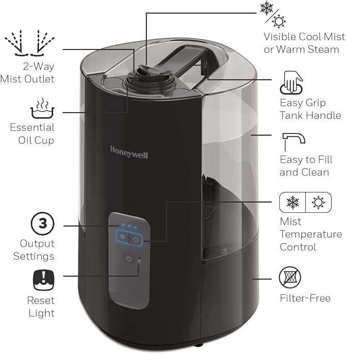 Honeywell Dual Comfort Cool + Warm Mist humidifier. Humidifier - Image 13