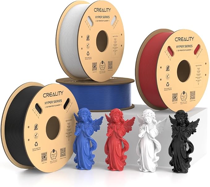Creality Hyper PLA Filament Bundle 4KG, No-Tangling Stronger Toughness Fit Most by Creality