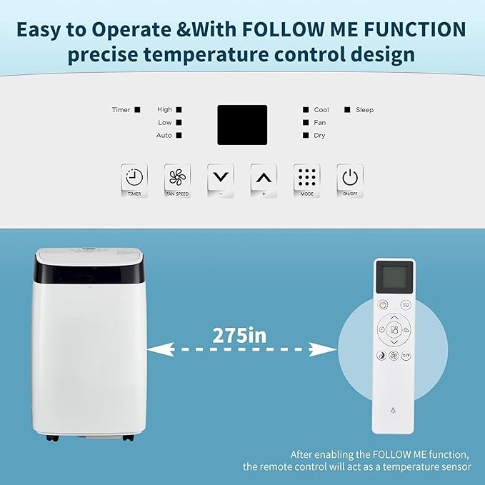 GAOMON 10, 000 BTU Portable Air Conditioner - Image 5