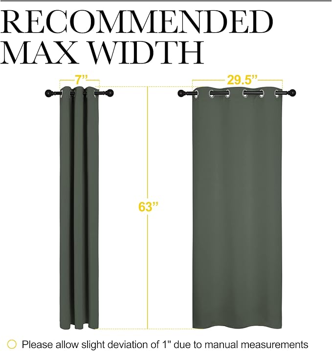 NICETOWN Thermal Insulated Curtains Blackout Draperies, Window Treatment Solid - Image 7