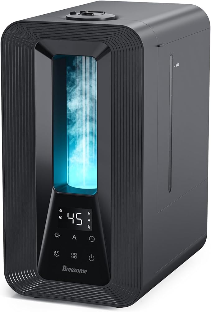 BREEZOME 6L Humidifiers for Bedroom, Cool Mist Top Fill Humidifier by BREEZOME