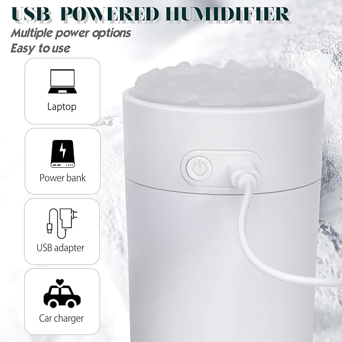 Portable Mist Humidifier Auto Shut-Off USB Powered 220ml Small Desktop - Image 5