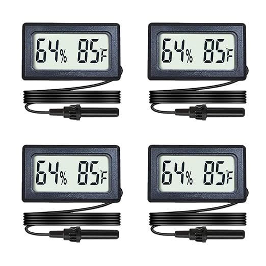 4-Pack Mini Digital Hygrometer Thermometer Gauge by BuynowonVeanic