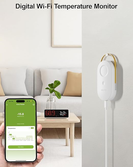 MOCREO WiFi Refrigerator Thermometer Digital Freezer Alarm, Remote Email & App - Image 6