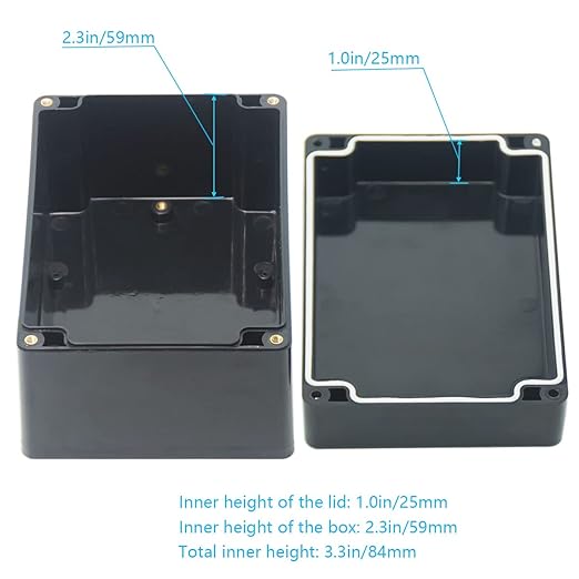 Junction Box, Zulkit Project Box IP65 Waterproof Outdoor Box ABS Plastic - Image 6