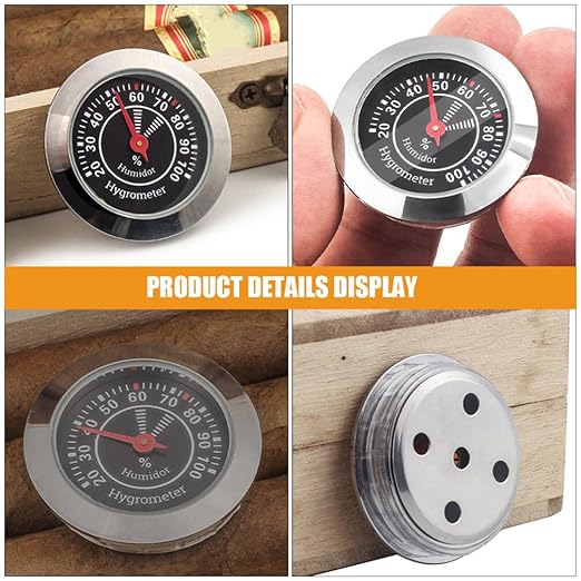 Humidor Hygrometer for Analog Hygrometer Humidor Accessory Humidity Gauge Alloy - Image 9