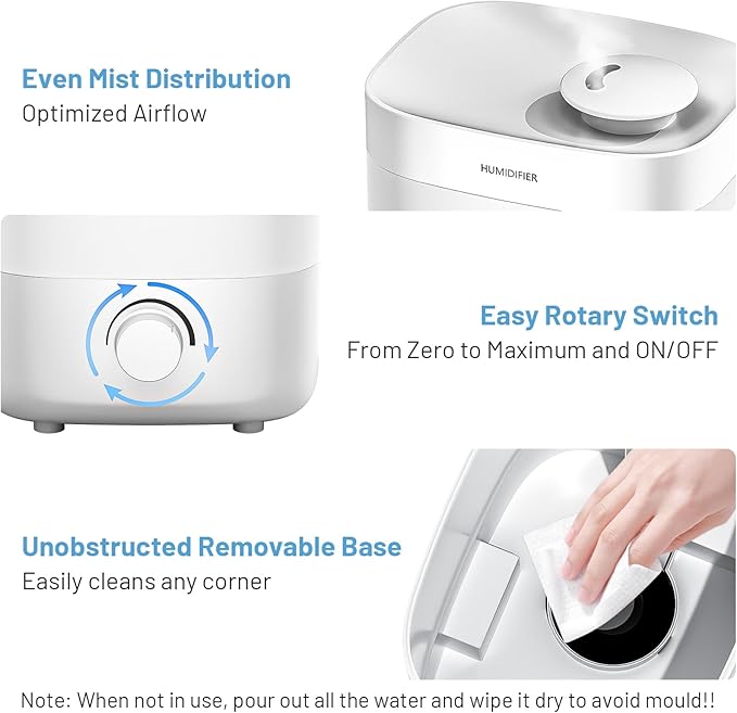 Top Fill Humidifier, 2L Water Tank - Image 8