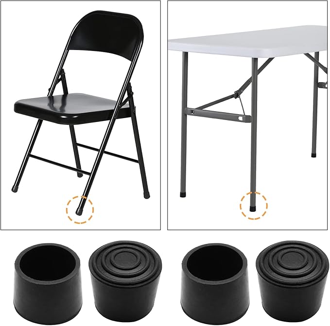 Piutouyar Round PVC Rubber Furniture Covers, 32mm / 1-1/4 Inches Table Chair - Image 5