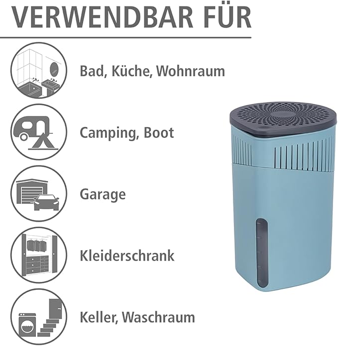 WENKO Portable Dehumidifier Drop Design, Compact and Rechargeable Dehumidifier - Image 5