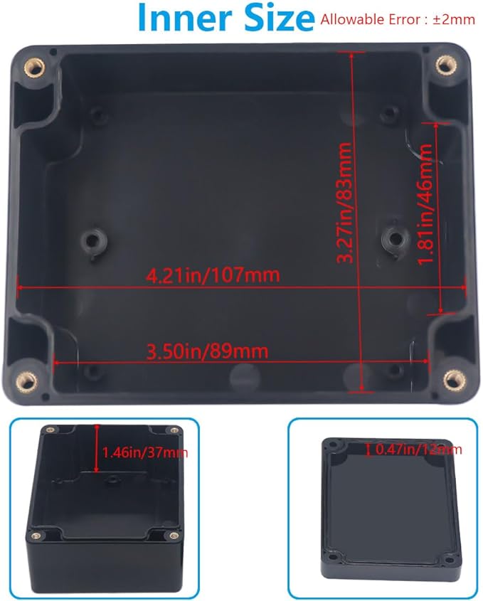 Project Box ABS Black Electrical Boxes IP67 Outdoor Waterproof Box Electronic - Image 5