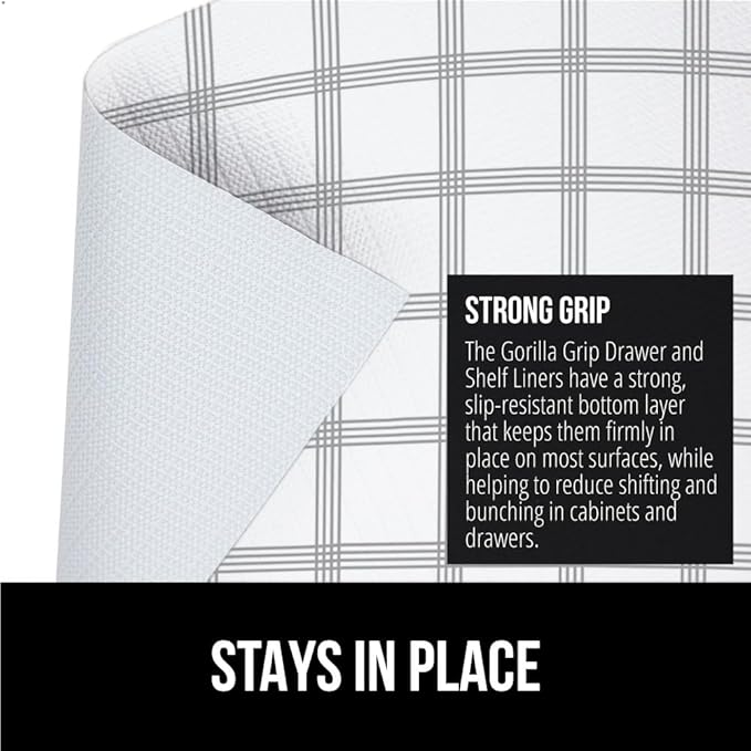 GORILLA GRIP DripGuard Shelf Liner, Non-Adhesive Drawer and Kitchen Cabinet - Image 3