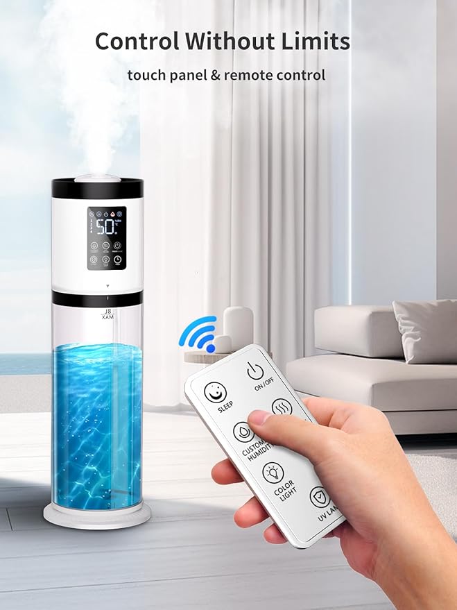 8L Humidifiers for Bedroom, 30dB Quiet, 500ft² Coverage, 60H Runtime, Top Fill - Image 7