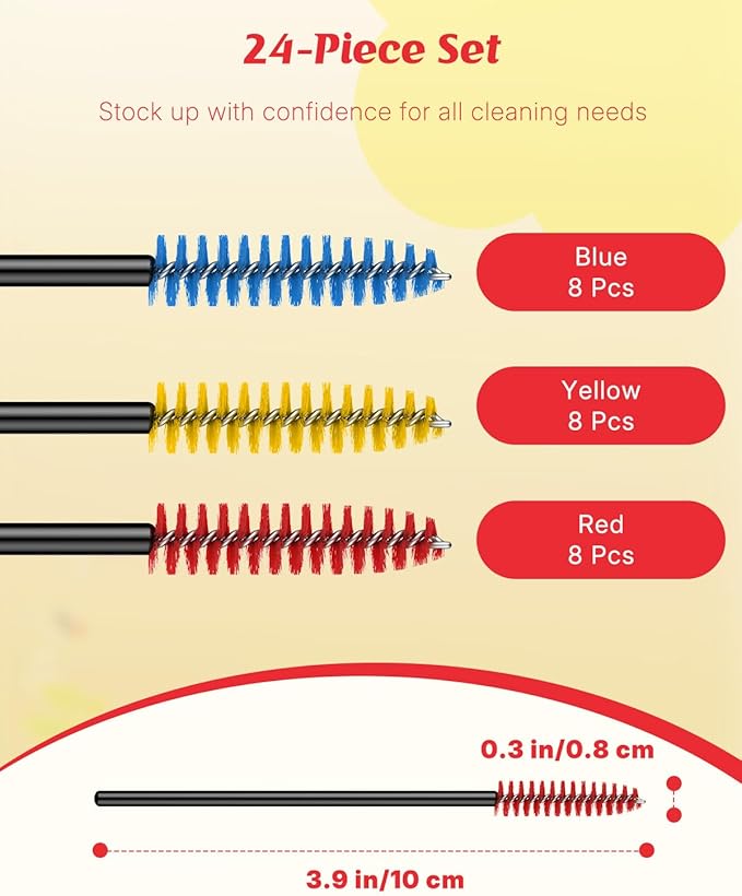 Pawfly 24 Pcs Hummingbird Feeder Cleaning Brushes, Mini Nylon Hummingbird - Image 2