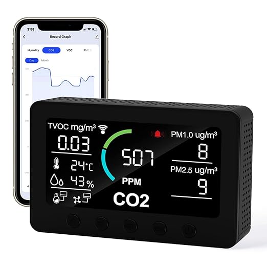 12 in 1 Air Quality Monitor Indoor, by Unknown