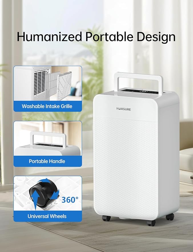 HUMSURE 4500 Sq. Ft 80 Pints Dehumidifier Equipped - Image 6