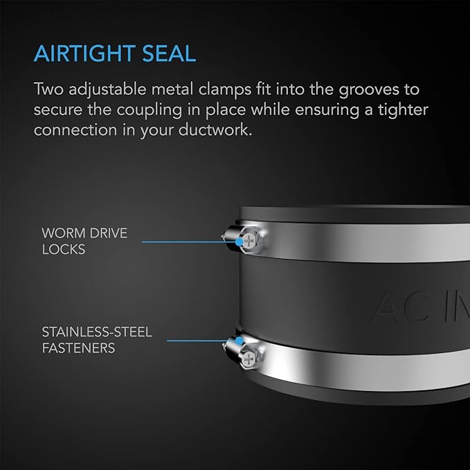 AC Infinity Noise Reduction Clamp 6-Inch, Duct Coupler - Image 3