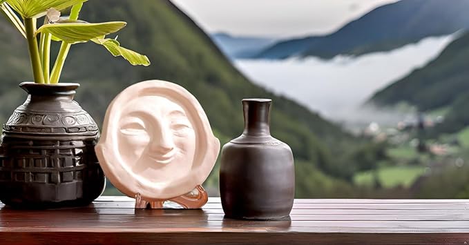 Air Purifying Healing Ceramic Object-Ancient Korean Demon Hunter's Face Roof - Image 3