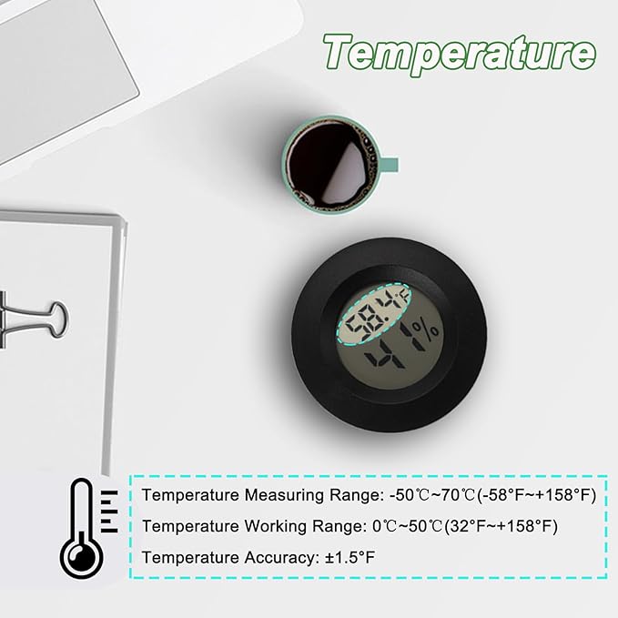 Mini Hygrometer Digital Thermometer Humidity Meter 10 Pack Hygrometer - Image 4