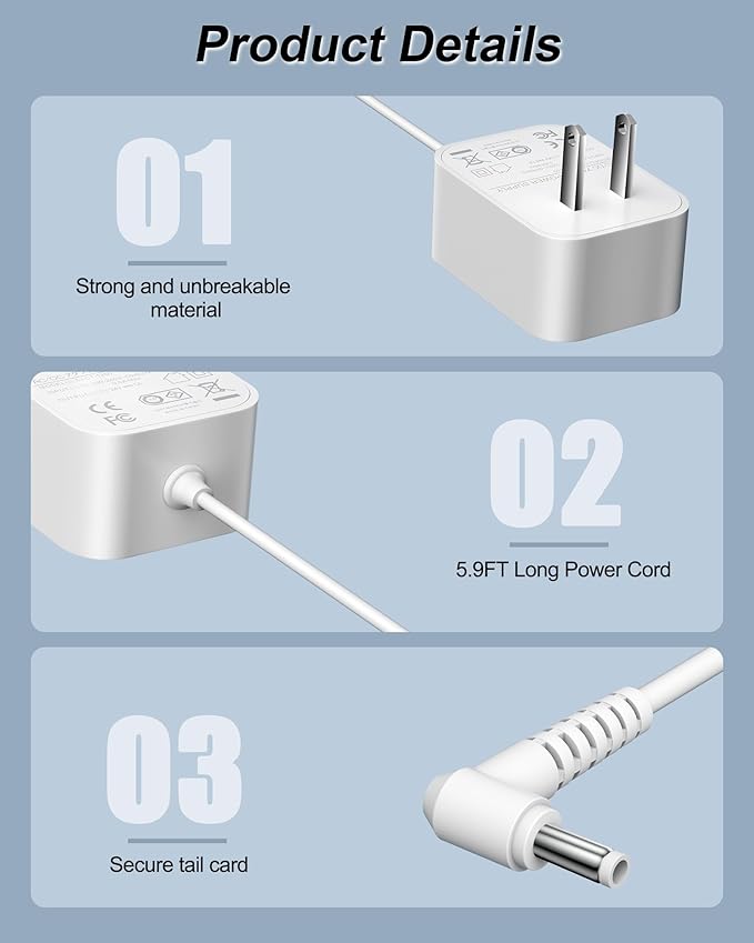 Charger for LEVOIT 3.8L Baby Humidifier, Charging Cord Compatible - Image 5