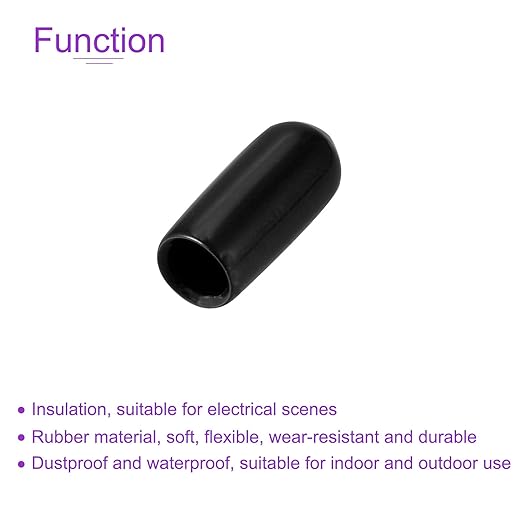DMiotech 100 Pack 4mm ID Black Screw Thread Protectors Rubber End Caps Bolt - Image 5