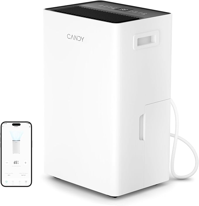 Candy 4500 Sq.Ft Dehumidifier for Basement, 80 Pints Dehumidifiers for Home by CANDY