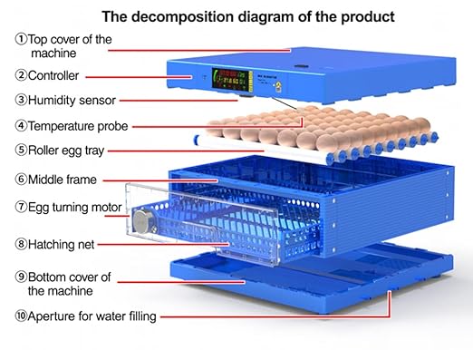 Eggs Incubator for Hatching Eggs, Automatic Egg Turning and Humidity Control - Image 2